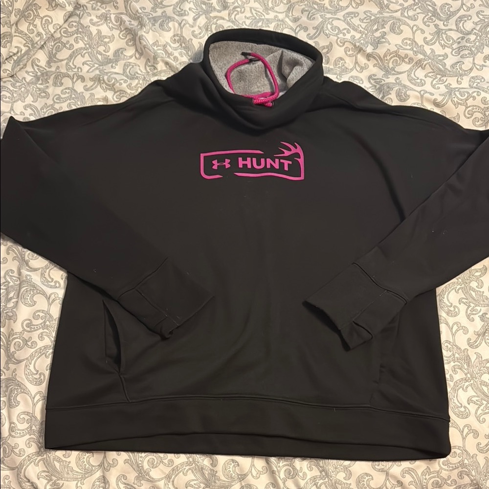 Under Armour Gray Hoodie with Pink Accents